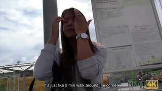 HUNT4K. Rich man kan købe stramme teen vagina og bore hende hele dagen lang