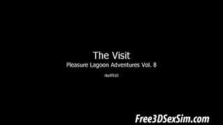 ���რი მწვანე haired 3D taking a cock