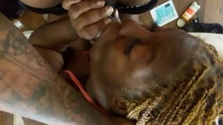 Deepthroat aljkav glavu iz ebonovina bbw